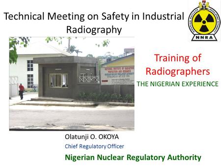 Technical Meeting on Safety in Industrial Radiography
