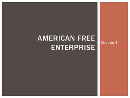 American free enterprise