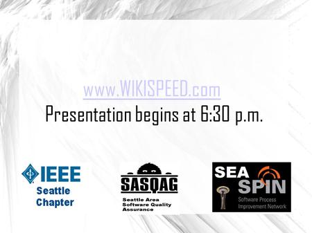 Www.WIKISPEED.com Presentation begins at 6:30 p.m.