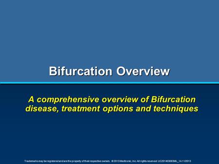 Bifurcation Overview A comprehensive overview of Bifurcation disease, treatment options and techniques.