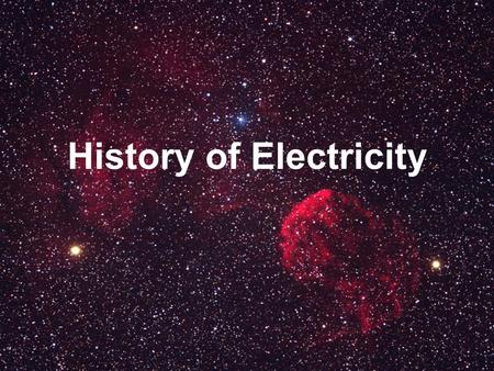 history of electricity presentation