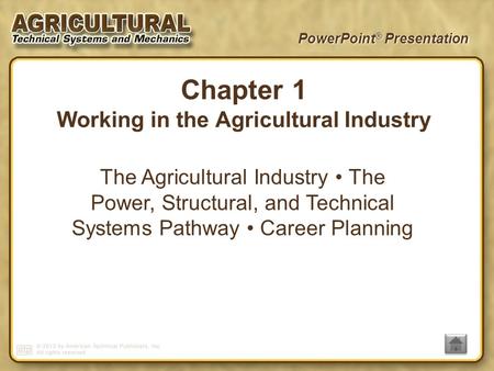 Working in the Agricultural Industry