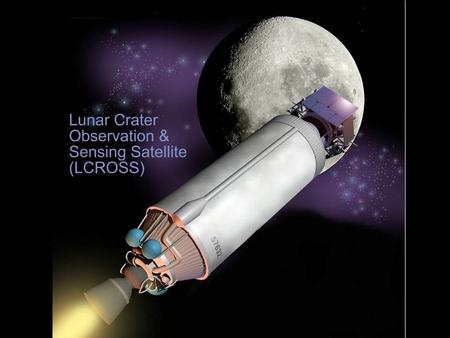 LCROSS Our latest mission to the surface of the Moon. Developed and managed by NASA Ames Research Center in partnership with Northrop Grumman. Goal: to.