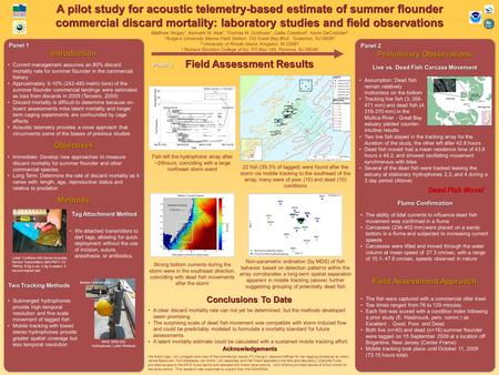 A pilot study for acoustic telemetry-based estimate of summer flounder commercial discard mortality: laboratory studies and field observations Field Assessment.