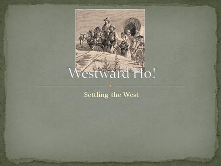 Settling the West. The government passed a law called the Homestead Act. (see textbook page 298 for explanation of this law) The government also.