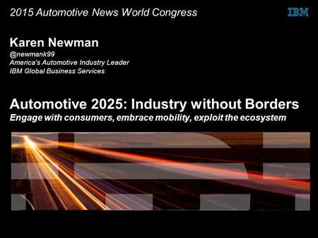 2015 Automotive News World Congress