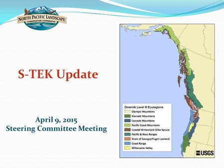 S-TEK Update April 9, 2015 Steering Committee Meeting.