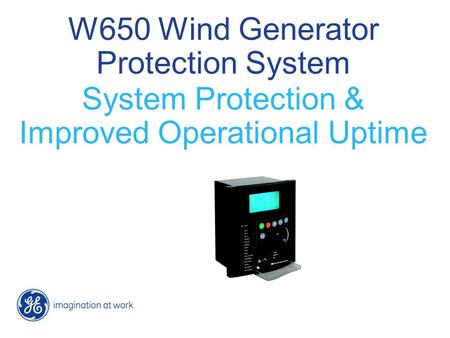 W650 Wind Generator Protection System