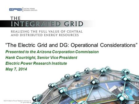 “The Electric Grid and DG: Operational Considerations”