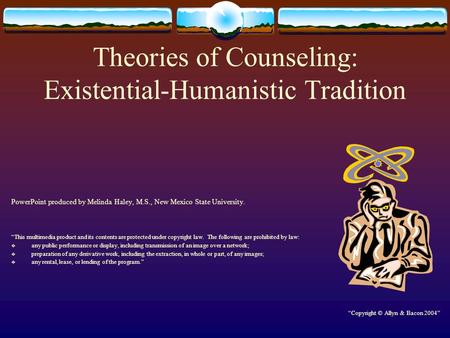 Theories of Counseling: Existential-Humanistic Tradition