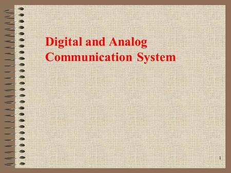 Digital and Analog Communication System