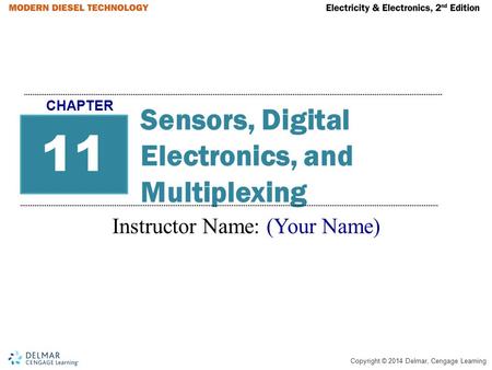 Copyright © 2014 Delmar, Cengage Learning Sensors, Digital Electronics, and Multiplexing Instructor Name: (Your Name) 11 CHAPTER.