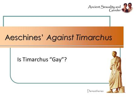 Aeschines’ Against Timarchus