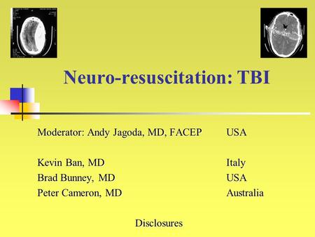 Neuro-resuscitation: TBI