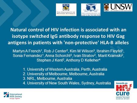 Natural control of HIV infection is associated with an isotype switched IgG antibody response to HIV Gag antigens in patients with 'non-protective' HLA-B.