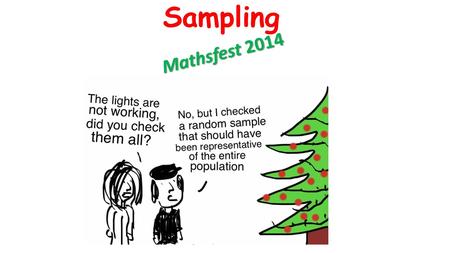 Sampling Mathsfest 2014. Why Sample? Jan8, 2003 Air Midwest Flight 5481 from Douglas International Airport in North Carolina stalled after take off, crashed.