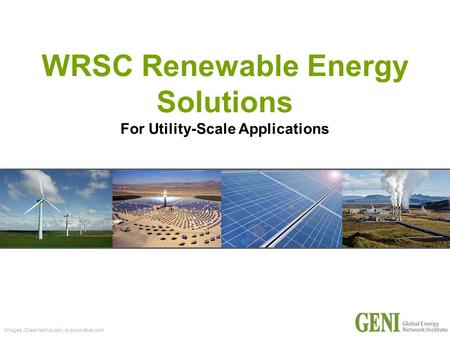 WRSC Renewable Energy Solutions For Utility-Scale Applications