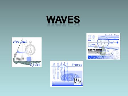 Waves There are two kinds of motion: Harmonic motion- Movement that repeats over and over again. Linear motion- Moving from one place to another (We have.