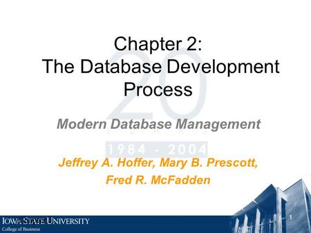 Chapter 2: The Database Development Process