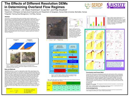 The Effects of Different Resolution DEMs in Determining Overland Flow Regimes Stacy L. Hutchinson 1, J.M. Shawn Hutchinson 2, Ik-Jae Kim 1, and Philip.