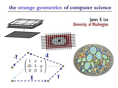 The strange geometries of computer science James R. Lee University of Washington TexPoint fonts used in EMF. Read the TexPoint manual before you delete.