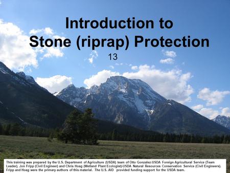 Introduction to Stone (riprap) Protection