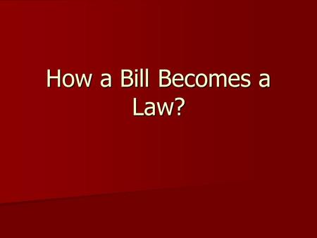 How a Bill Becomes a Law?. Introduction In the House of Reps., a bill is dropped into the “hopper” box and assigned to a committee. In the House of Reps.,