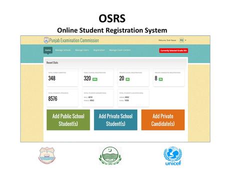 OSRS Online Student Registration System. Background A new strategy for improvement of examination system The existing examination system is revamped to.
