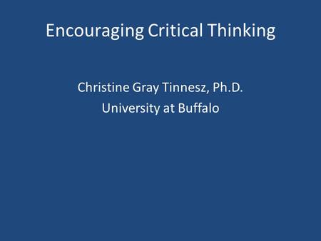 critical thinking in education ppt