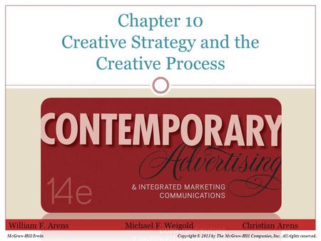 Chapter 10 Creative Strategy and the Creative Process