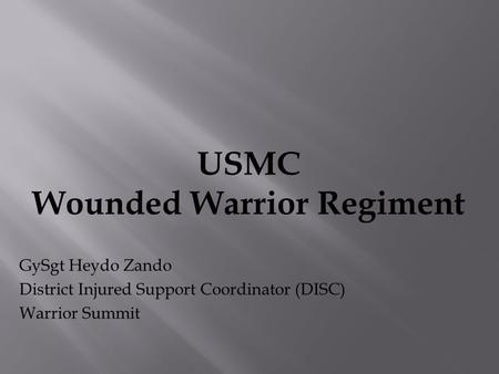 USMC Wounded Warrior Regiment