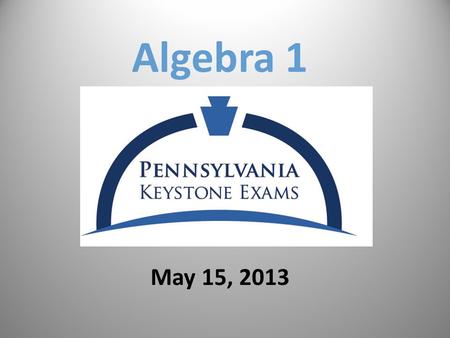 May 15, 2013 Algebra 1. Test Setup 2 Modules 3 periods in AM (Module 1) Adjusted Lunch Schedule 3 Periods in PM (Module 2) Periods will run 1, 2, 3, 4,