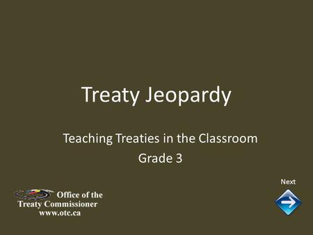 Teaching Treaties in the Classroom Grade 3