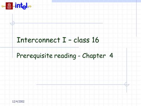 Prerequisite reading - Chapter 4