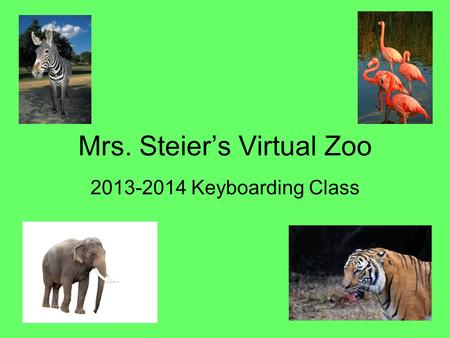 Mrs. Steier’s Virtual Zoo 2013-2014 Keyboarding Class.