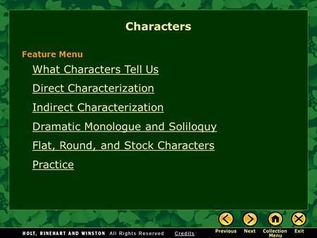 Characters What Characters Tell Us Direct Characterization