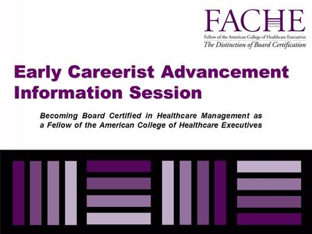 Early Careerist Advancement Information Session