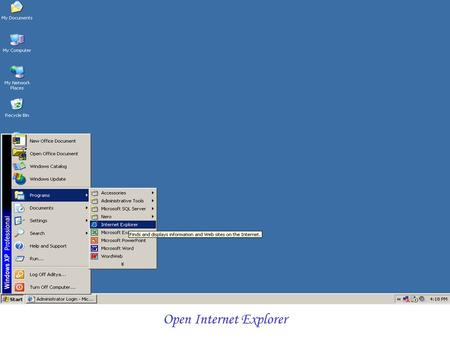 Open Internet Explorer
