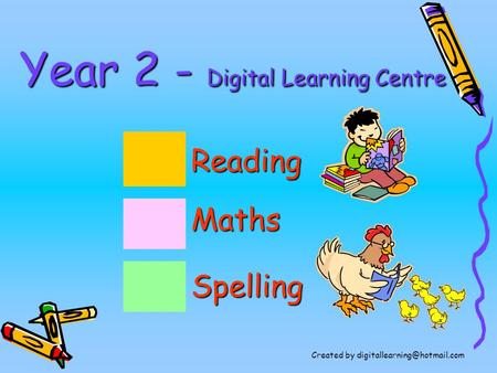 Year 2 - Digital Learning Centre Maths Reading Spelling Created by