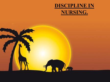Page 1 DISCIPLINE IN NURSING.. Page 2 The word Discipline comes from the latin term disciplina which means teaching, learning and growing. Discipline.
