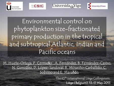 Environmental control on phytoplankton size-fractionated primary production in the tropical and subtropical Atlantic, Indian and Pacific oceans The 45.