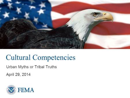 Cultural Competencies Urban Myths or Tribal Truths April 29, 2014.