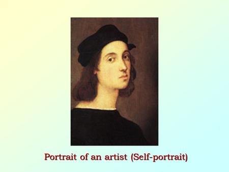 Portrait of an artist ( Self-portrait ) ‏. Isaac blesses Jacob.