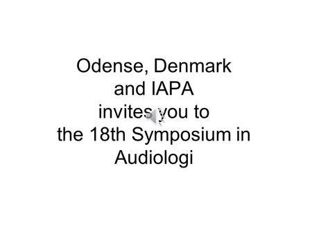 To take place in the heart of Fairytale country,  in Odense, Denmark, 6th-8th of Oct. 2016