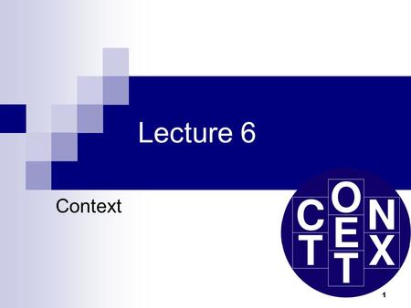 Lecture 6 Context 1 Today’s Outline Context  social,  organizational,  Motivational How to design a good a and value able system Impacts of context.