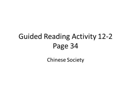 Guided Reading Activity 12-2 Page 34