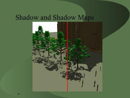 Shadow and Shadow Maps [5]. Object without shadow seem floating above the scene Shadow gives the depth information Shadow gives the information of the.