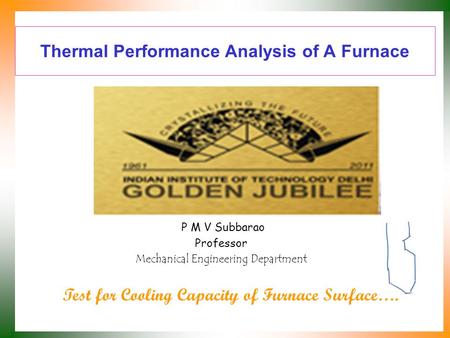 Thermal Performance Analysis of A Furnace