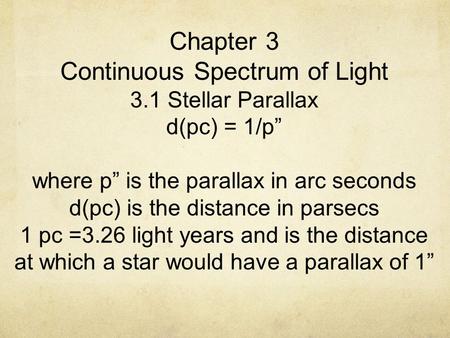 Chapter 3 Continuous Spectrum of Light 3