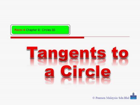 Tangents to a Circle.